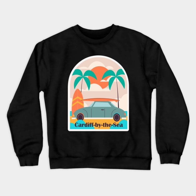 Cardiff-by-the-Sea, California Crewneck Sweatshirt by MtWoodson